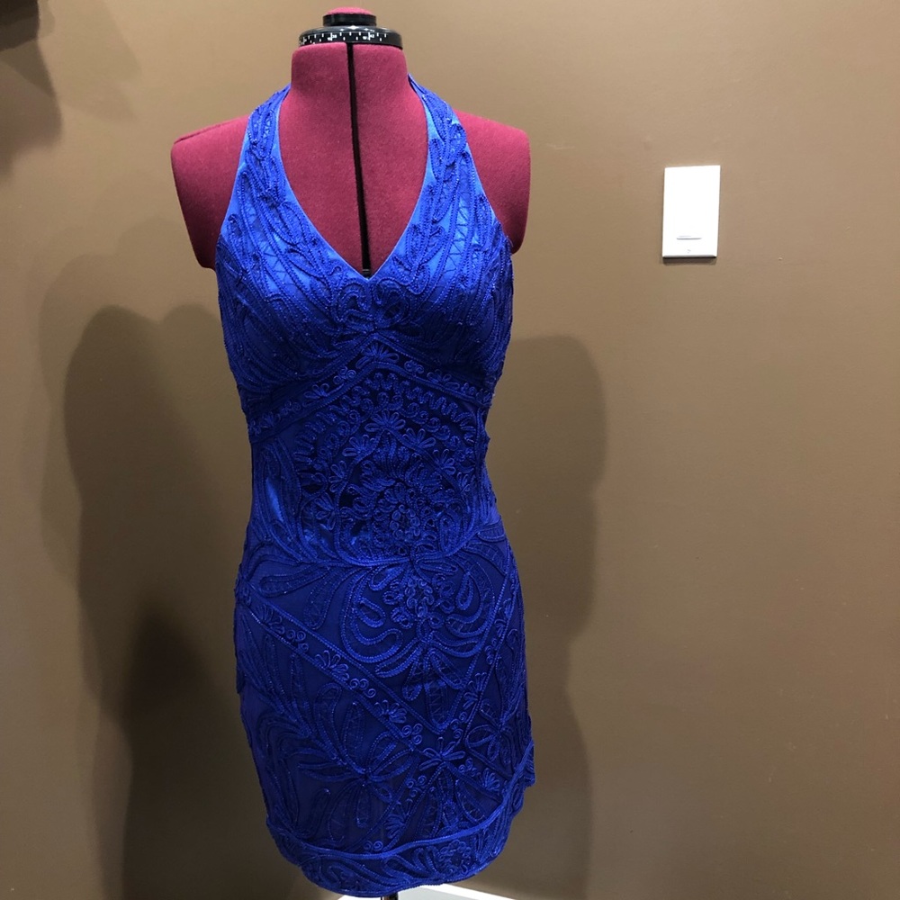 Sue Wong Nocturne Lacy mini Evening Dress